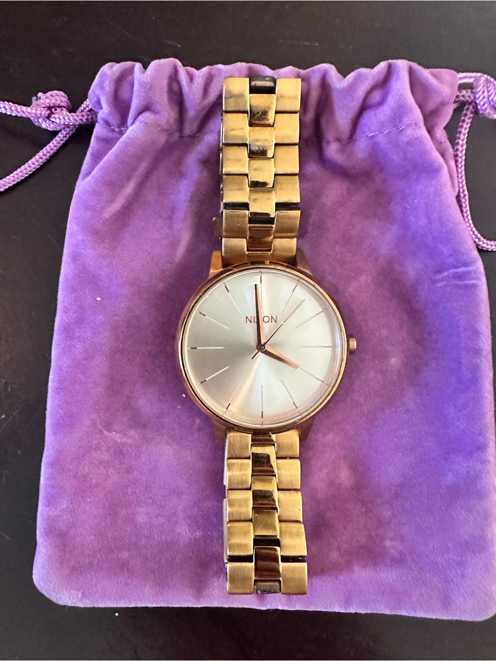 Nixon Movin’ Out The Kensington Gold Stainless Steel Watch